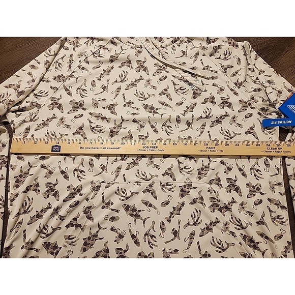 Columbia Men's XL LS Wild Cast Camp Hoodie Omni-Shade - NWT Tan - Picture 6 of 6